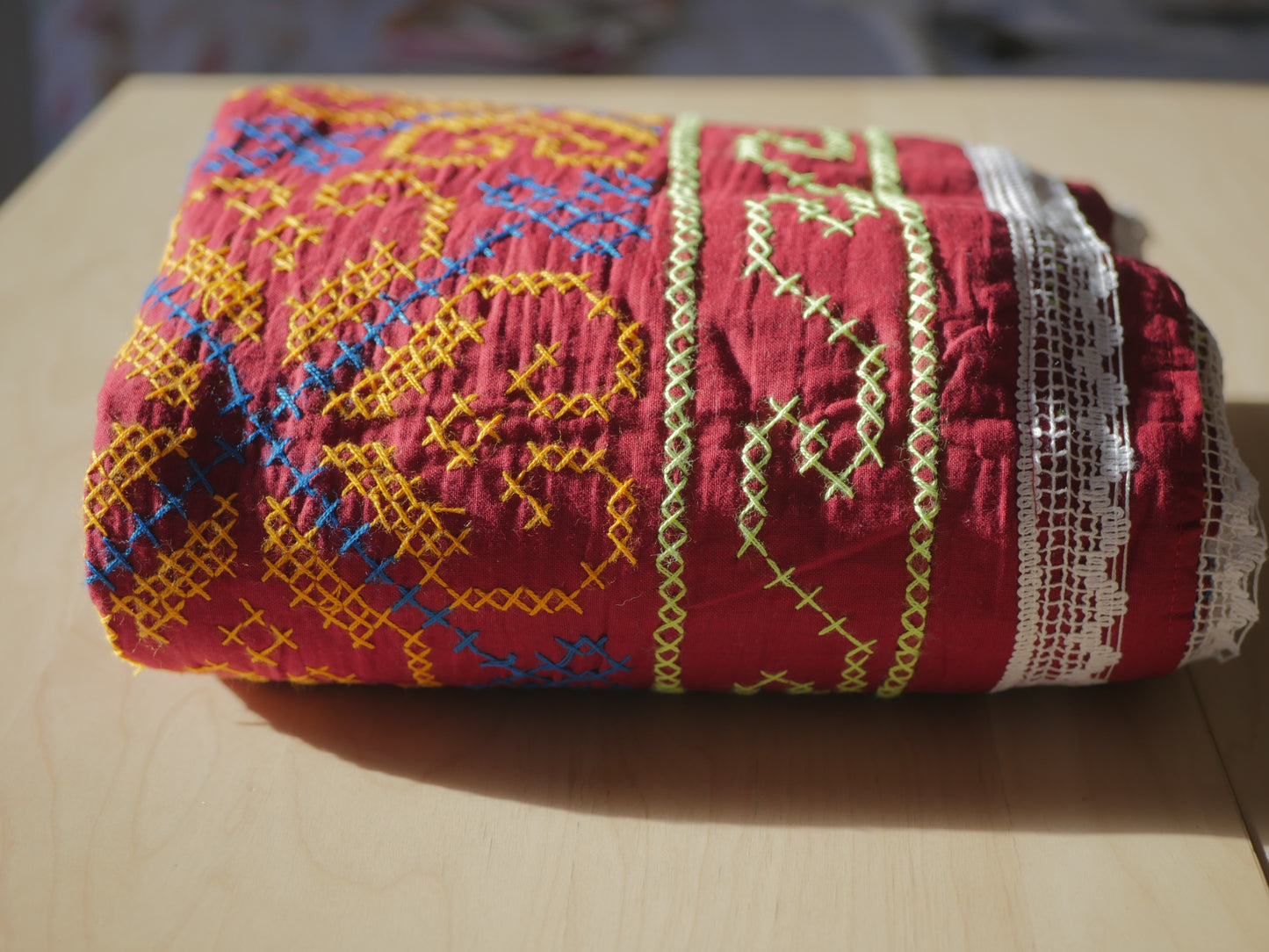 MALAIKA // cross-stitch kantha